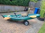 Vis Kayak met Peddels en Karretje, Watersport en Boten, Ophalen, Gebruikt, Eén persoon, Met peddels