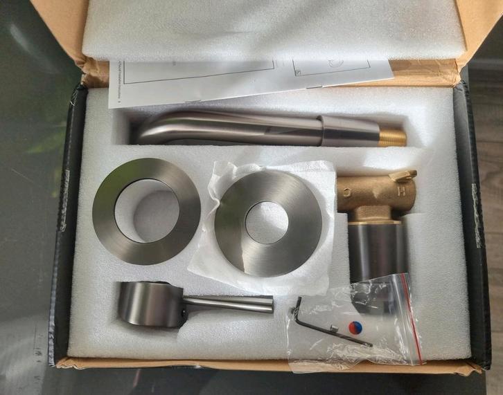 Inbouw wastafelkraan ,inbouwset, wastafelmengkraan, gunmetal, Doe-het-zelf en Verbouw, Sanitair, Nieuw, Kraan, Koper, Ophalen of Verzenden