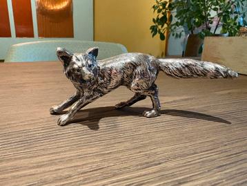Zilveren miniatuur Vos. beschikbaar voor biedingen