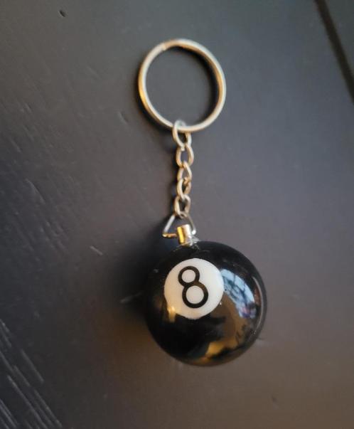 Sleutelhanger Poolball zwart nr. 8, pool bal, Verzamelen, Sleutelhangers, Nieuw, Sport, Ophalen of Verzenden