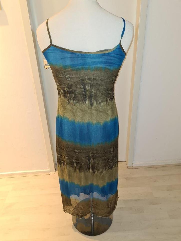 leuke jurk maat M   *v26*, Kleding | Dames, Jurken, Gedragen, Maat 38/40 (M), Blauw, Boven de knie, Ophalen of Verzenden