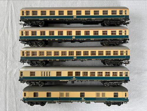 Lima DB set van 5 TEE/sneltrein rijtuigen, Hobby en Vrije tijd, Modeltreinen | H0, Gebruikt, Treinset, Gelijkstroom, Lima, Ophalen of Verzenden