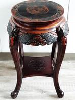 Bijzettafel /Prachtige Handsnijwerken- Draak, Huis en Inrichting, Tafels | Bijzettafels, Minder dan 55 cm, Rond, Zo goed als nieuw