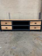 Massief eiken tv meubel, Ophalen, 150 tot 200 cm, Eikenhout, Nieuw