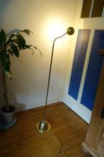 Koperkleurige schemer-vloerlamp met 2 lichtsterkten -max 50W, 100 tot 150 cm, Gebruikt, Ophalen of Verzenden, Metaal