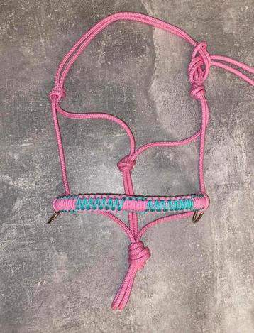 Touwhalster set: rijhalster + teugels roze PONY beschikbaar voor biedingen