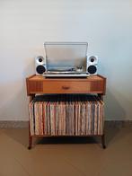 Audiomeubel platenkast platenspelerkast retro vintage hout, Huis en Inrichting, Kasten | Overige, Ophalen, Zo goed als nieuw