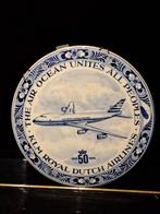 LUCHTVAART 50 JAAR  KLM ROYAL DUTCH AIRLINES JUBILEUM BORD, Ophalen of Verzenden, Gebruikt, Overige typen