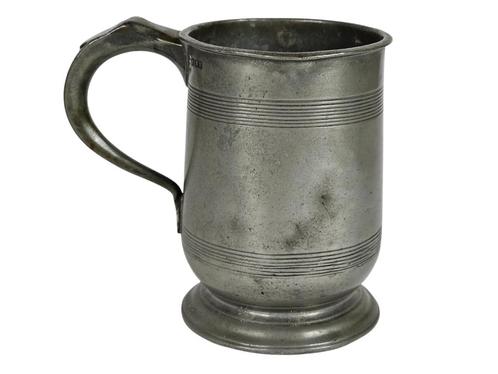 Victora Regina -Engeland -  Bierpul -  1 pint - tin - 1860, Antiek en Kunst, Antiek | Tin, Ophalen of Verzenden