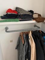 Industriele kapstok 85x30 cm vintage rvs chrome grey grijs, Huis en Inrichting, Woonaccessoires | Kapstokken, Gebruikt, Minder dan 100 cm