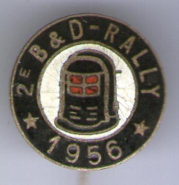 2e B&D - Rally 1956 email op zilverkl kachel speld ( H_029 ) beschikbaar voor biedingen