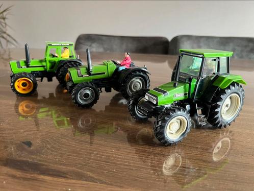Trio Deutz Fahr DX trekkers 92 110 4.57 Britains, Hobby en Vrije tijd, Modelauto's | 1:32, Zo goed als nieuw, Tractor of Landbouw