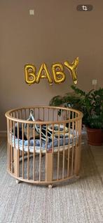 Mooie ronde Bopita box (Rondo) – Naturel hout, Ophalen, Gebruikt, Rond, In hoogte verstelbaar