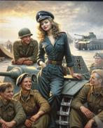 Wehrmacht Duitsland Pin Up Propaganda Poster in Lijst, Verzenden, Nederland, Foto of Poster