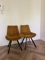 Velvet Velours eetkamerstoelen Goud Zwart, Ophalen of Verzenden, Zo goed als nieuw, Zwart