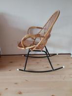 Vintage Rohe rotan schommelstoel, retro rotan schommel stoel, Gebruikt, Bruin, Eén, Ophalen