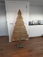 Houten kerstboom met verlichting, Ophalen, Zo goed als nieuw