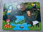 Houten Puzzel met Jungle Dieren, Ophalen of Verzenden, Gebruikt