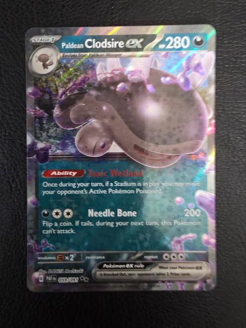 Paldean clodsire ex #059 scarlet violet paldean fates, Hobby en Vrije tijd, Verzamelkaartspellen | Pokémon, Nieuw, Losse kaart