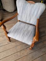 Rokersstoel vintage fauteuil nog met veren, Ophalen, Gebruikt, 75 tot 100 cm, Stof