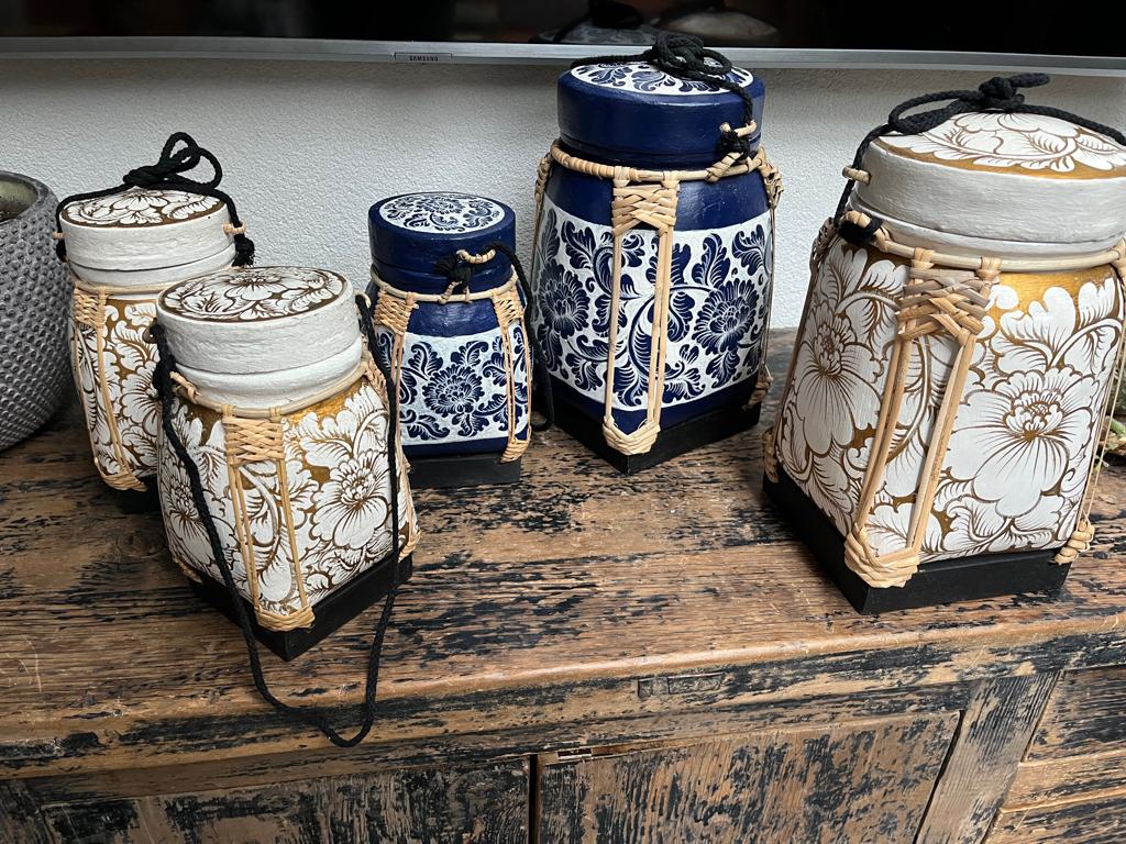 Chinese rijst pot chinees mand rijst oosters uniek aziatisch, Huis en Inrichting, Woonaccessoires | Schalen en Manden, Zo goed als nieuw