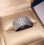 Multi zirkonen 925 sterling zilveren ring, Nieuw, Ophalen of Verzenden, 17 tot 18, Met edelsteen