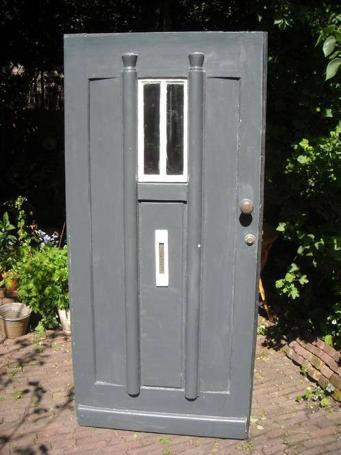 oude houten voordeur jaren 20 30 voordeurknop slot 90 x 192, Antiek en Kunst, Antiek | Overige Antiek, Ophalen