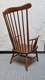 mooie vintage spijlenstoel/houten retro fauteuil, Verzamelen, Huis en Inrichting, Ophalen