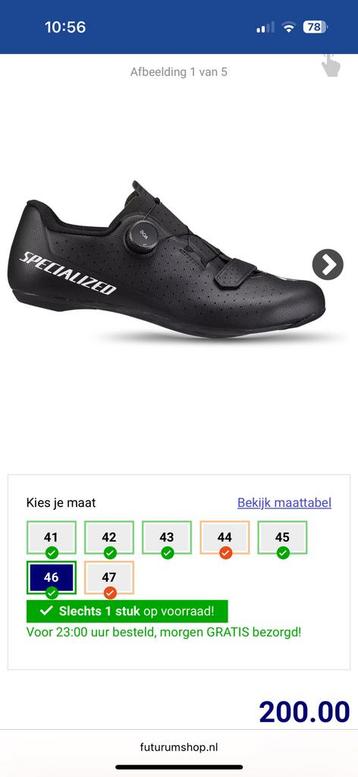 Specialized Torch 2.0 maat 46 wielrenschoenen beschikbaar voor biedingen