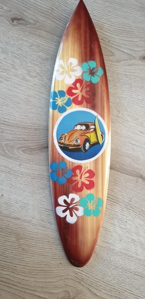 surfplank decoratie vw volkswagen beetle kever hout sticker, Huis en Inrichting, Woonaccessoires | Wanddecoraties, Nieuw, Ophalen of Verzenden