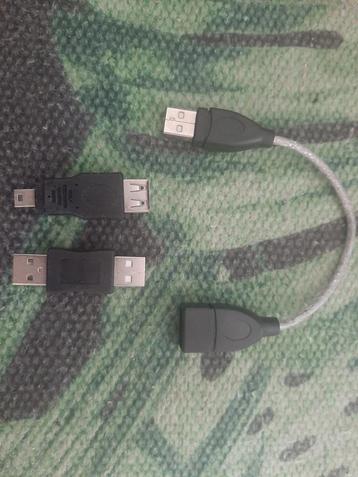 USB Adapter Bundel (Mini-B, A-A) + Verlengkabel beschikbaar voor biedingen