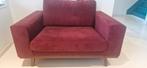 Wijnrode Velours Loveseat 'Torino'  - Prachtige Staat!, Huis en Inrichting, Fauteuils, Ophalen, 75 tot 100 cm, Zo goed als nieuw