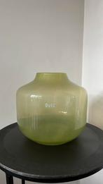 Groene ronde Dutz vaas, Huis en Inrichting, Ophalen, Minder dan 50 cm, Groen, Glas