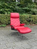 Stressless relax fauteuil met voetenbank, Ophalen of Verzenden, Zo goed als nieuw, 75 tot 100 cm, 50 tot 75 cm