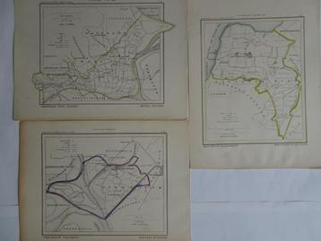 Steendruk Kuyperkaarten Bevelanden, Walcheren Zeeland 1866 beschikbaar voor biedingen