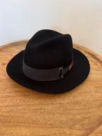 Herman Hoed - Zwart Vilt - Maat 55 - Topstaat!, Kleding | Dames, Ophalen of Verzenden, Zo goed als nieuw, Hoed
