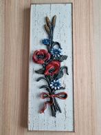 Vintage bloemen wanddecoratie jaren 60 70, Ophalen of Verzenden, Gebruikt