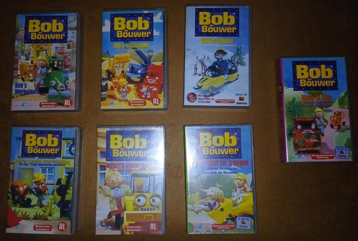 7 x Bob de Bouwer VHS, Cd's en Dvd's, VHS | Kinderen en Jeugd, Gebruikt, Tekenfilms en Animatie, Tekenfilm, Alle leeftijden, Ophalen