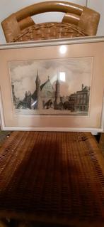 Gravure van het Binnenhof in den Haag, Van de Roodenburg, Antiek en Kunst, Ophalen of Verzenden