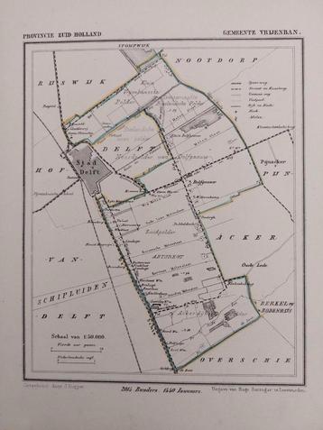 190 / Litho uit 1866 door J. Kuyper van Vrijenban ZH beschikbaar voor biedingen