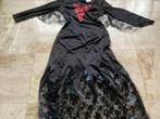 Helloween  jurk  zwart met kant  /  Zwarte Carnavalsjurk, Maat 38/40 (M), Nieuw, Ophalen of Verzenden, Halloween