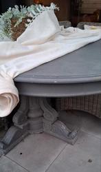 Landelijk Eiken houten klooster eettafel ovaal / rond, Huis en Inrichting, Tafels | Eettafels, Ophalen, Gebruikt, 100 tot 150 cm