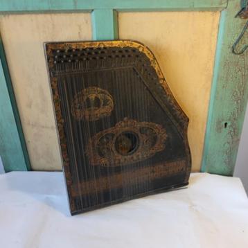 Citer zither snaarinstrument origineel zwart OPKNAPPER beschikbaar voor biedingen