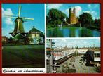 Amstelveen - groeten uit (o.a. Molen, Kruiskerk, Hema) - '74, Verzamelen, Ansichtkaarten | Nederland, Ophalen of Verzenden, 1960 tot 1980