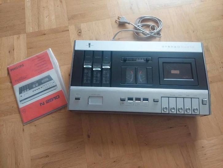 Philips N2510 Cassettedeck met Handleiding, Audio, Tv en Foto, Cassettedecks, Ophalen of Verzenden