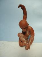 oud beeld terracotta aap chimpansee singe aardewerk 25 cm, Antiek en Kunst, Verzenden
