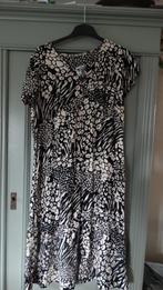 NIEUW zwart/creme katoenen jurkje, maat 46/48  Bleu Bonheur, Verzenden, Zwart, Maat 46/48 (XL) of groter, Nieuw