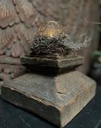 Oude houten poer zonder accessoires sober sleets imperfect, Antiek en Kunst, Curiosa en Brocante, Ophalen of Verzenden