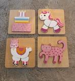 Houten Puzzles HEMA - 4 stuks, 2 tot 4 jaar, 10 tot 50 stukjes, Ophalen of Verzenden, Zo goed als nieuw
