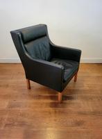 Vintage fauteuil 2431 met ottoman van Børge Mogensen